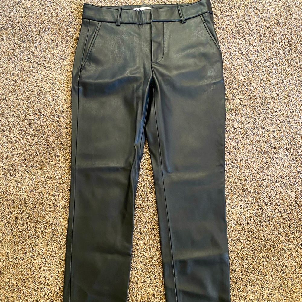 *never worn* zara leather pants size 4